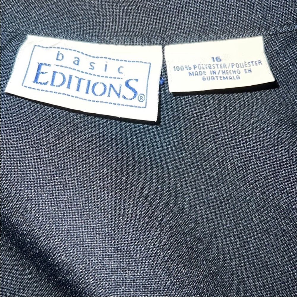 Vintage Basic Editions Black Zip Up Jacket Front … - image 4